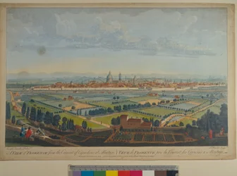 A View of Florence from the Covent of Capuchins at Montughi, engraved by John Bowles